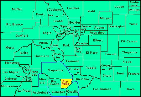 Colorado Counties Map