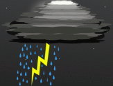 Weather Icon Night thunderstorms